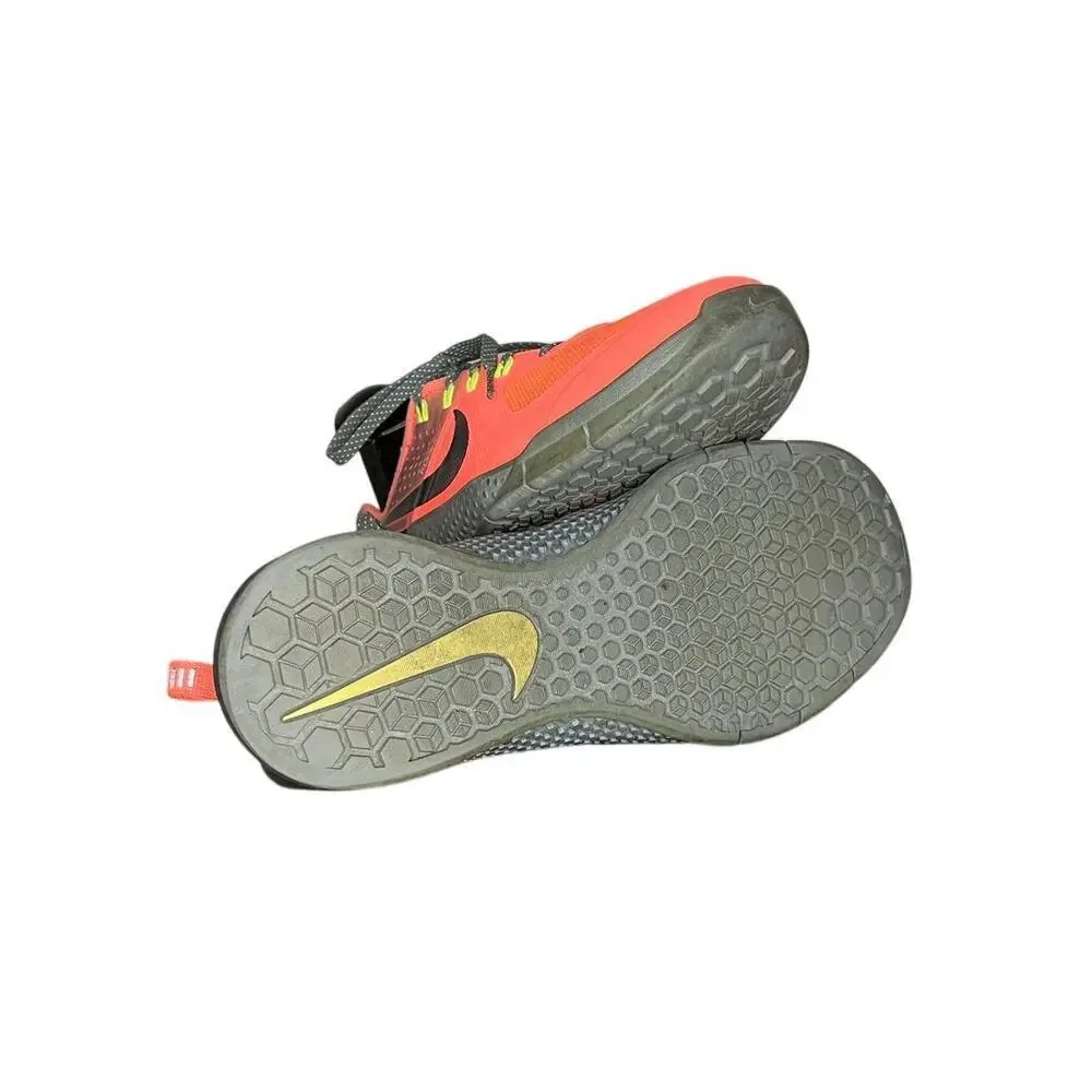 Mens Nike Metcon Flywire Cross Training Shoes Sneakers Size 8 Hyper Orange